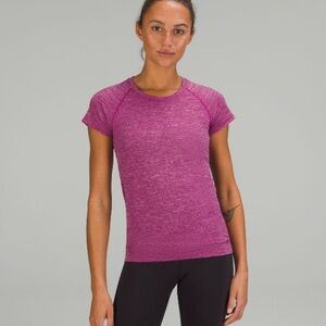 Lululemon Wee Are From Space Sonic Pink Striped Swiftly Tech T-shirt